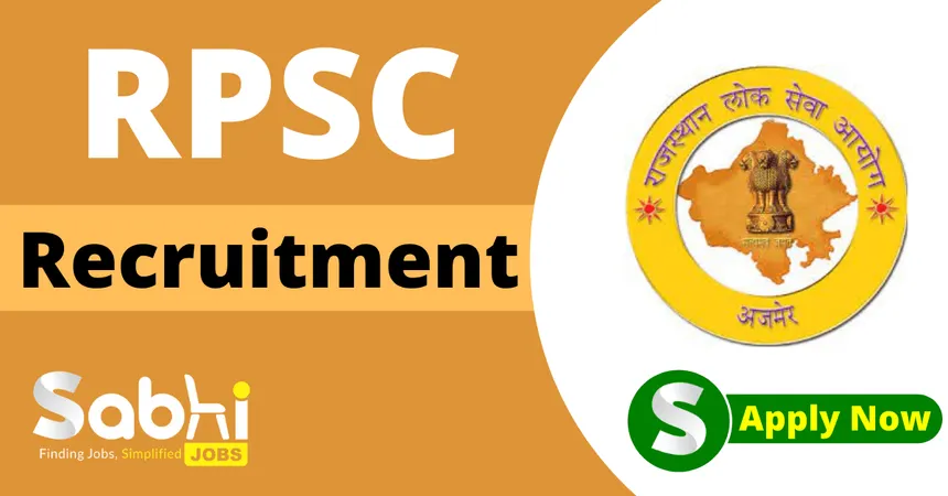Rajasthan Public Service RPSC Recruitment 2025 Apply for 12,000+ Posts at rpsc.rajasthan.gov.in, Check Details